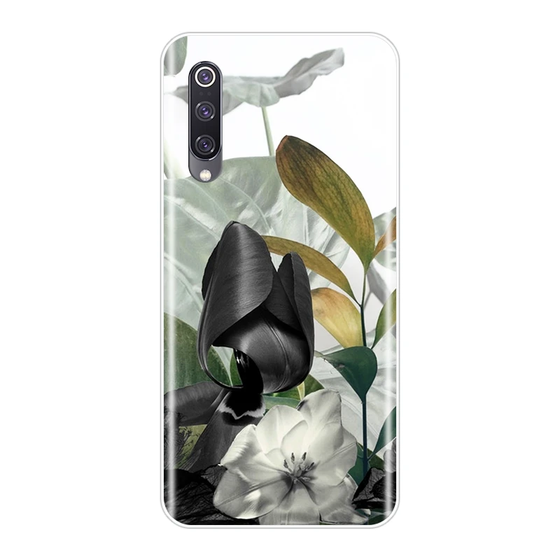 No.6 Чехол для телефона Xiaomi Mi A3 9 SE, мягкий ТПУ эстетический цветок с цветочным рисунком, красивая задняя крышка для Xiaomi Mi 9T 8 PRO, силиконовый чехол - Цвет: No.6