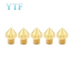 5 шт. MK8 сопло Impressora 3D принтер экструдер для Prusa I3 экструдер 0,20,30,40,50,6 мм