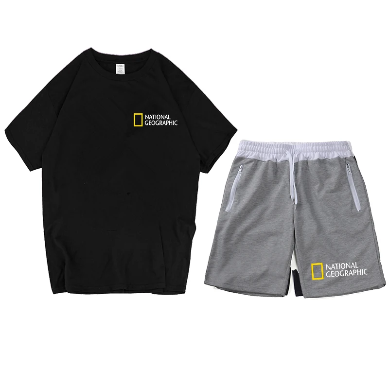 

2021 summer men's sportswear two-piece T-shirt shorts jogging fitness brand track suit men and women sportswear sports suit