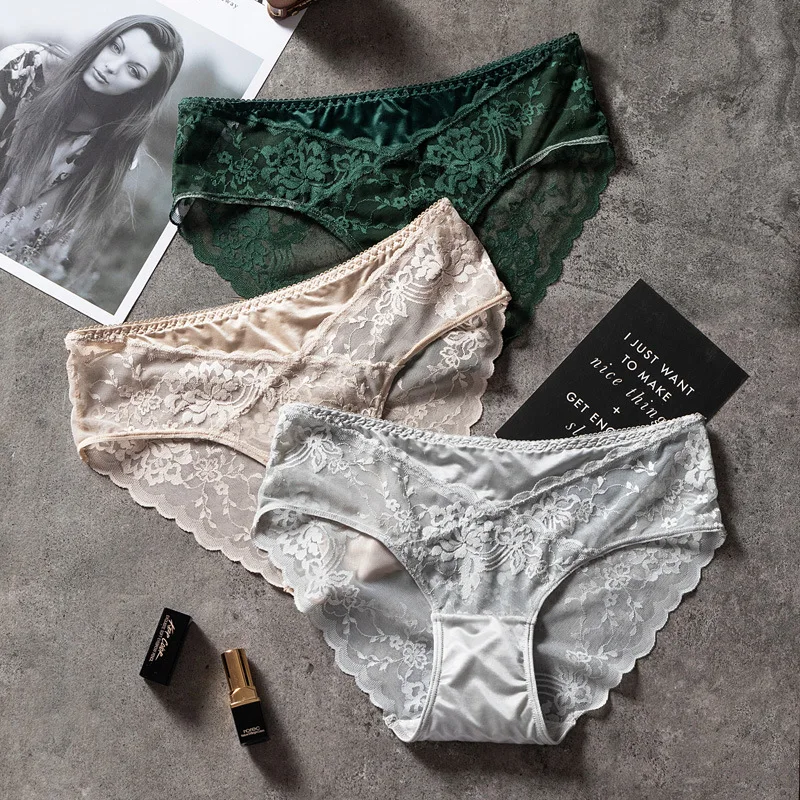 

3 шт./компл. Новый Для женщин сексуальное кружевное нижнее белье для женщин интимное нижнее белье удобные Высокая Талия Трусики-брифы на мяг...