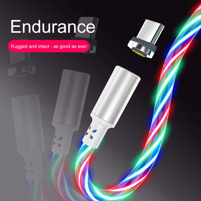 Кабель зарядный Магнитный со светодиодной подсветкой Micro USB 1 м | Мобильные