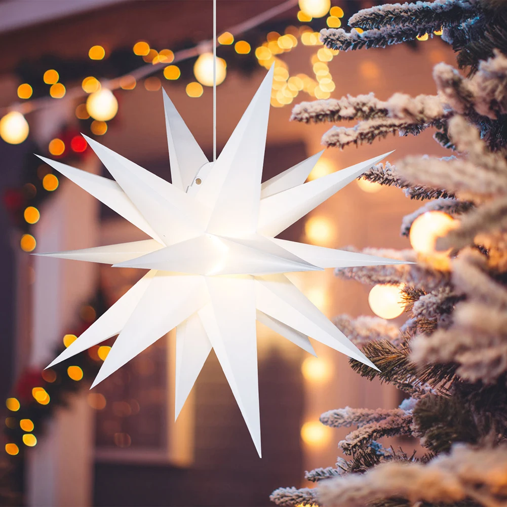 60 см 3D Топпер для рождественской елки светодиодные светильники подвесные украшения для дома и улицы рождевечерние Новогодняя гостиная спа...