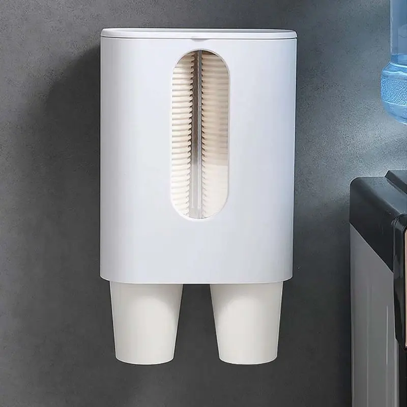 

Water Cup Dispenser Holder Disposable Plastic Paper Cups Storage Rack Container for Kitchen Hotel Restaurant
