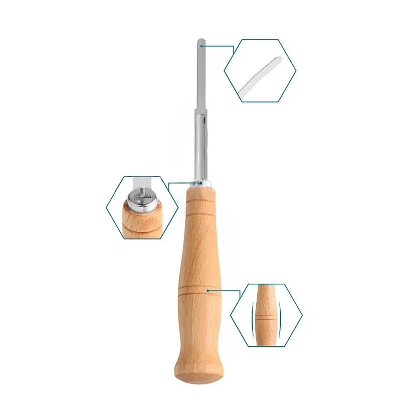 

Bread Cutters with 5PCS Replacement Blades Baking Knife Tools for Western Baguette French Toast Cutter Bagel Arc Curved Knife