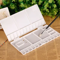 plastic painting pallet watercolor folding paint tray with 33 compartments for painters students art studio