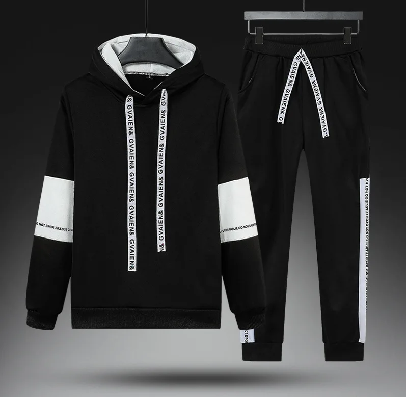 Костюм спортивный мужской повседневный толстовка с капюшоном и штаны модная