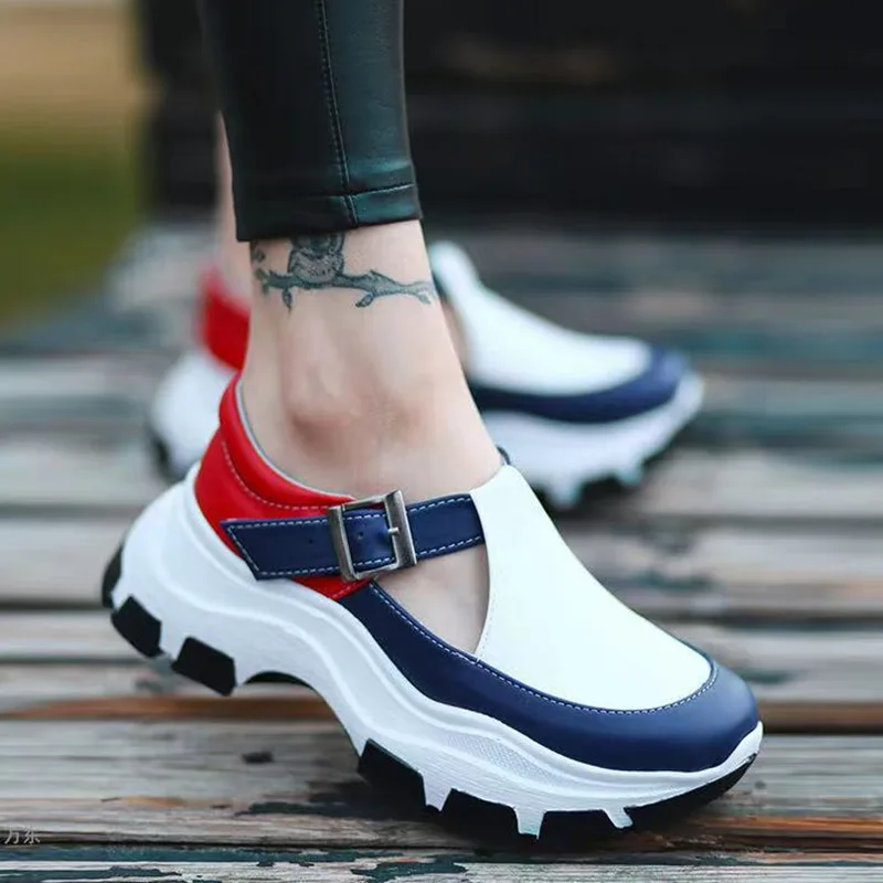 

New Autumn Platform Comfortable Women Sneakers Fashion Casual Buckle Little White Shoes Women Increase Running Vulcanize Shoes