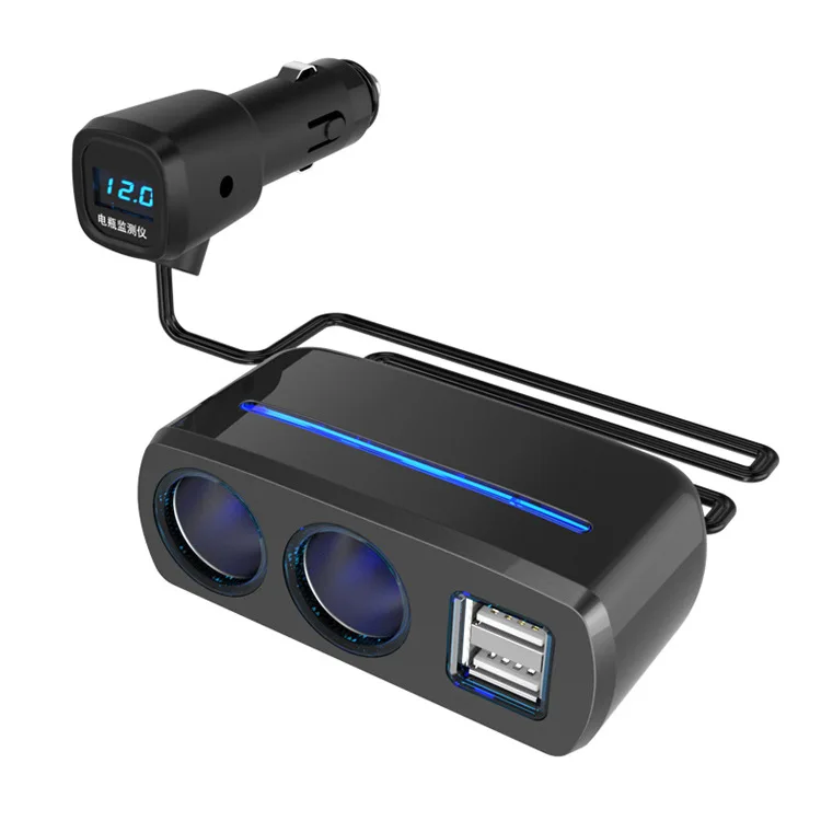 

Automotive supplies Dual USB one point two cigarette lighter with voltage detection Car charger SD-1928C