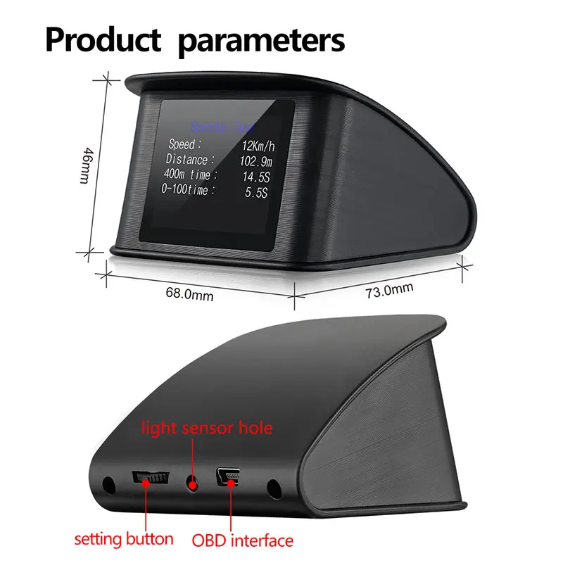 P10 Автомобильный сканер HUD с ЖК дисплеем OBD2 диагностический инструмент в