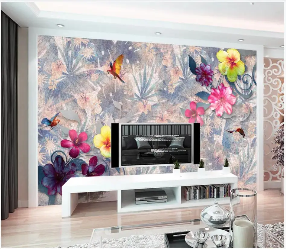 Фотообои на заказ для стен 3 d Настенные обои тропический лес цветы настенные