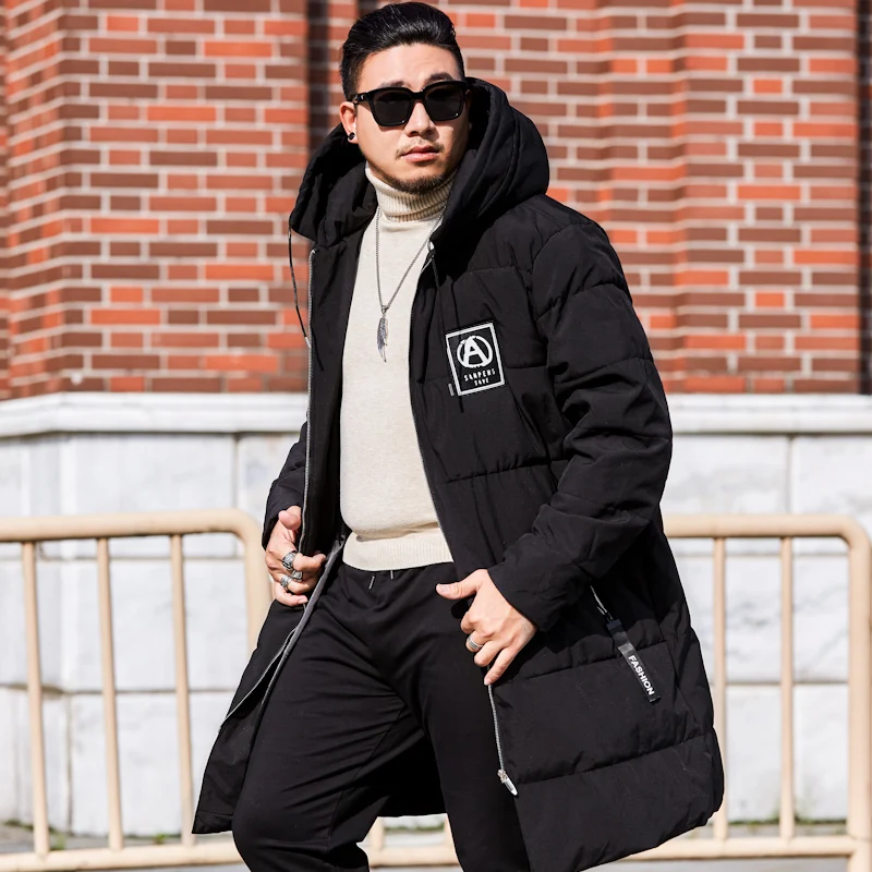 Большие размеры 8XL 7XL 6XL мужские парки Новое поступление зимние повседневные длинные секции теплые толстые модные пальто с капюшоном верхняя одежда высокого качества