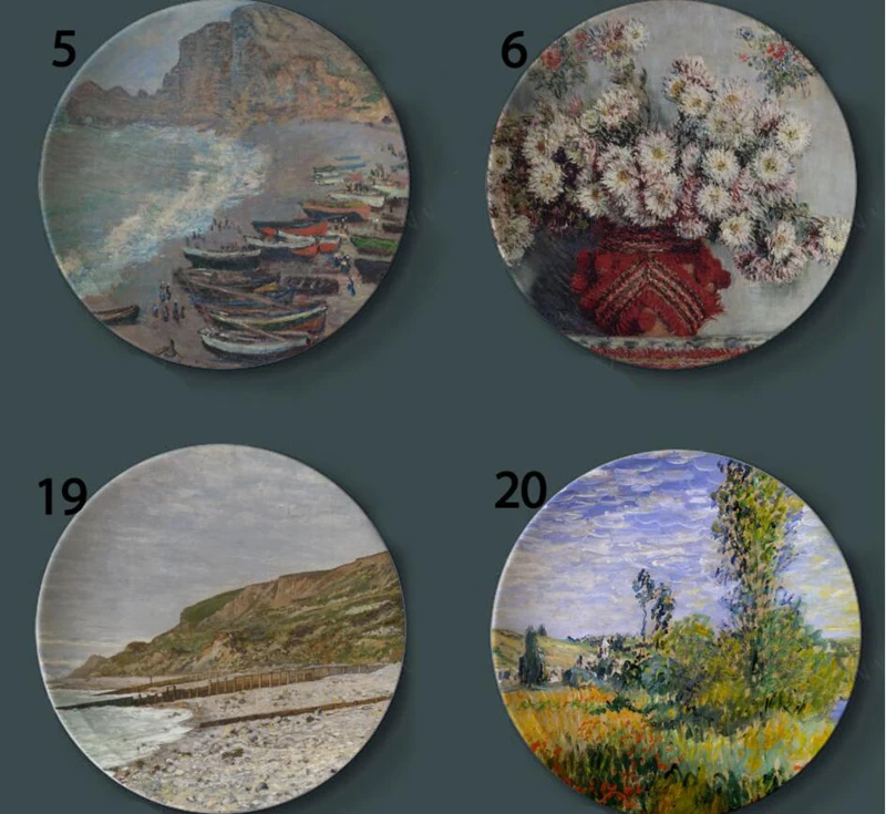 Картина Monet Декор настенные подвески тарелки керамическое ремесло домашняя