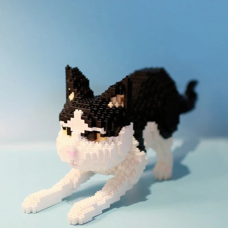 Balody 16039 персидский кот черный котенок животные Домашние 3D модель DIY Мини Алмазные