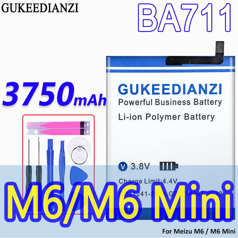 

Аккумулятор большой емкости GUKEEDIANZI BA711 3750 мАч для Meizu M6 (M6 Mini) M6Mini