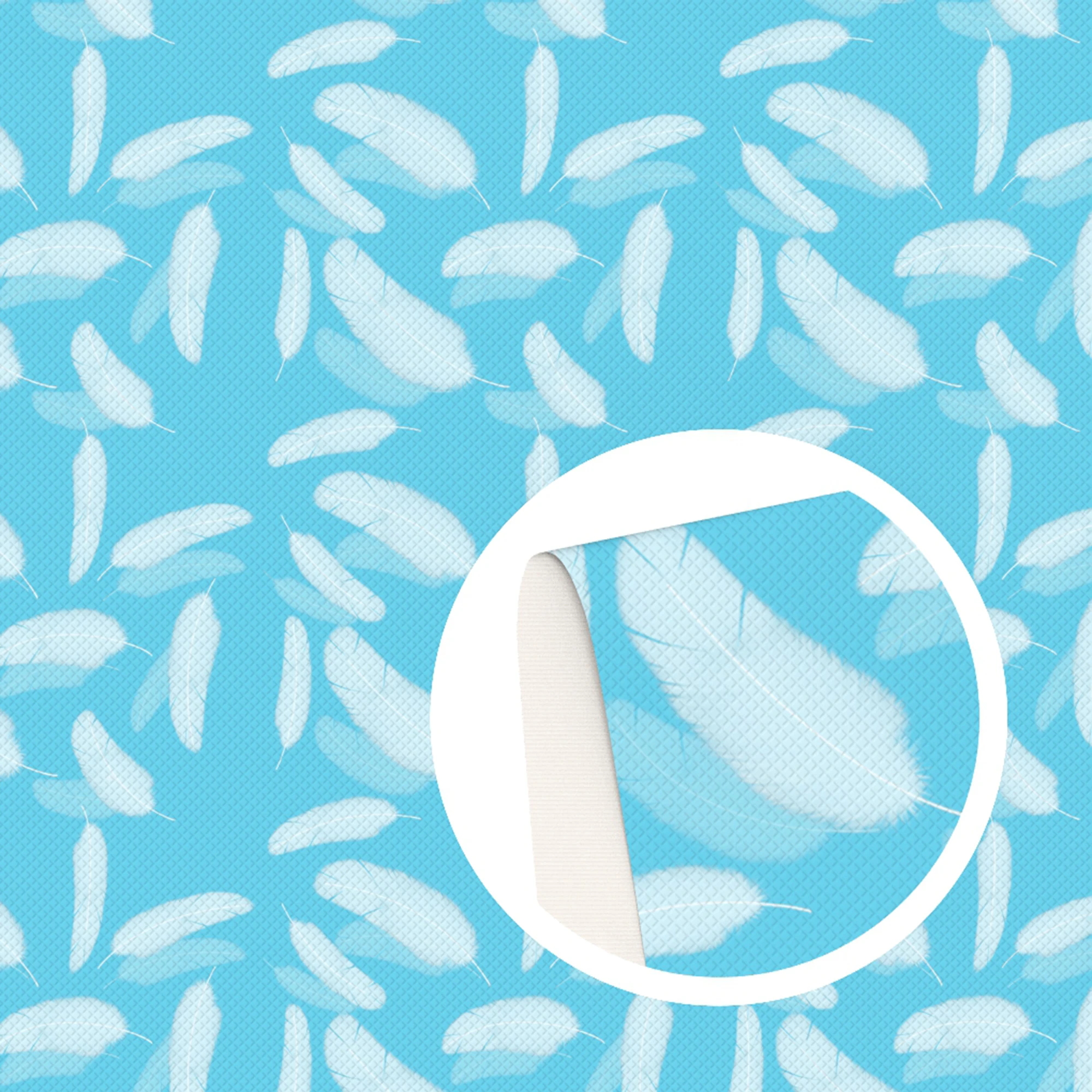 Гладкие листы из искусственной кожи с изображением перьев и цветов кожаный бант