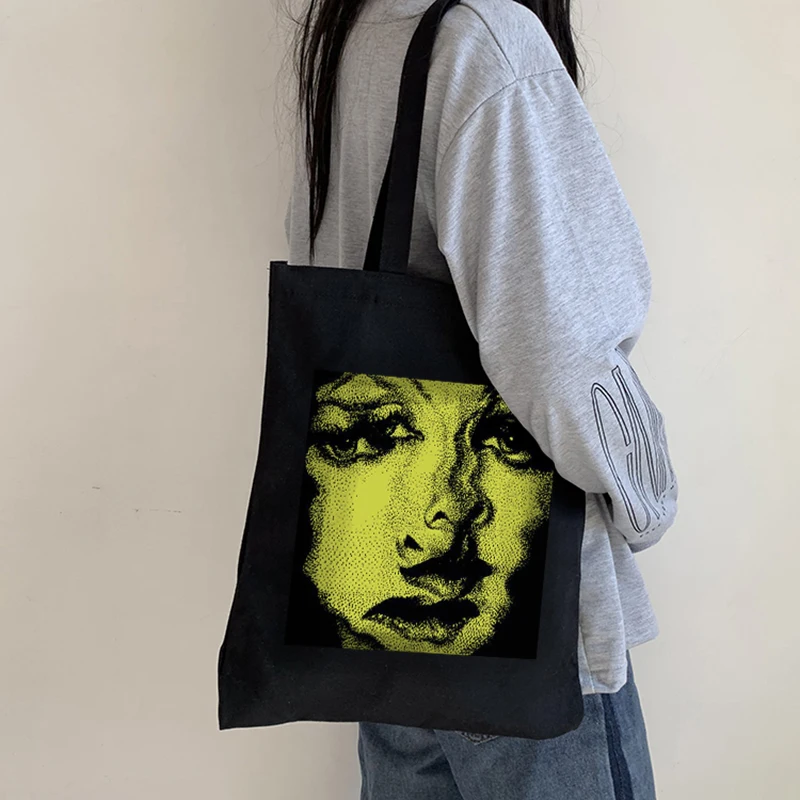 

Horror Women Canvas Bag Punk Vintage Large Capacity Shoulder Bag Cartoon Casual Gothic Shopper Bag Ulzzang lady Shoulder Bag