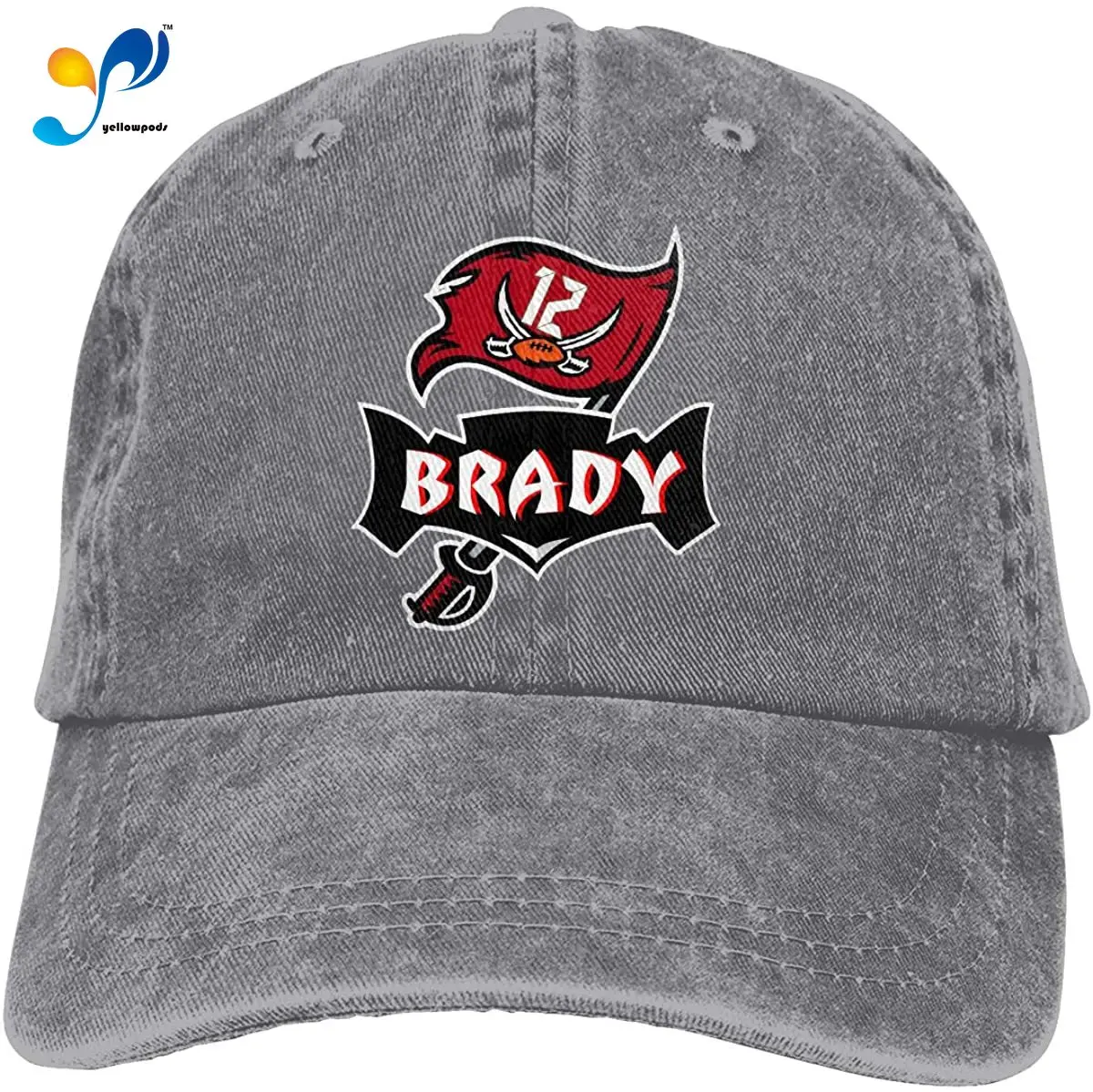 

Tampa Bay Fan Brady Printing Baseball Caps Adjustable Denim Cap