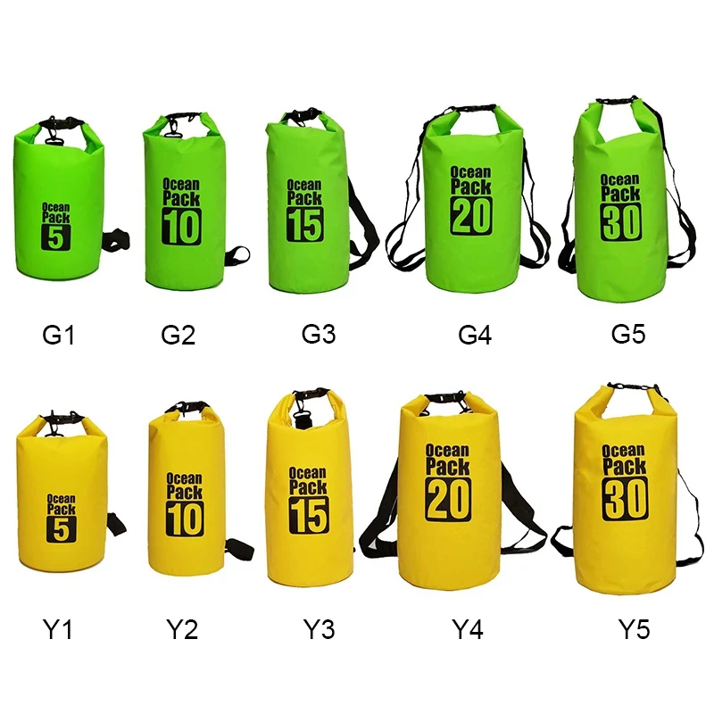 Плавающий Водонепроницаемый сухой мешок 5L/10L/15L/20L/30L Рулон Топ держит снаряжение