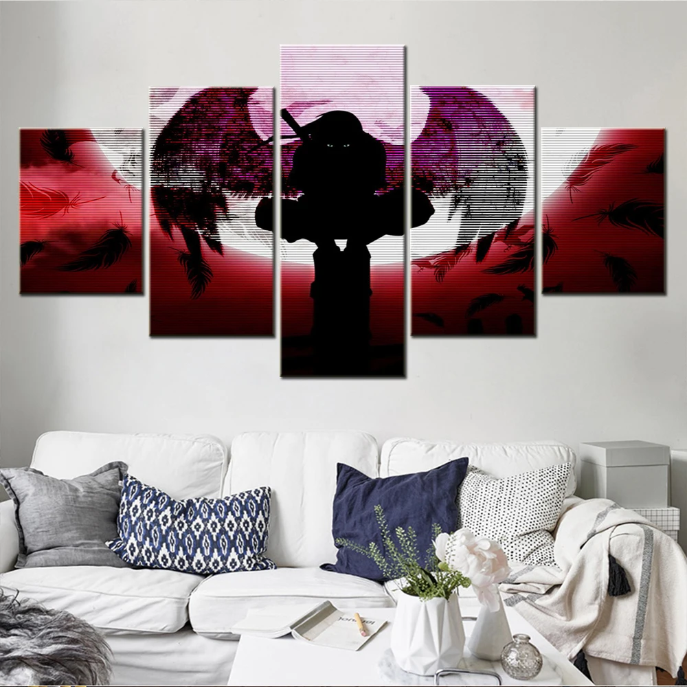 

Japanese Animation Ninja Figure Itachi Poster Painting 5 Pieces Canvas Art For Living Room Wall Picture Print Home Decor Artwork