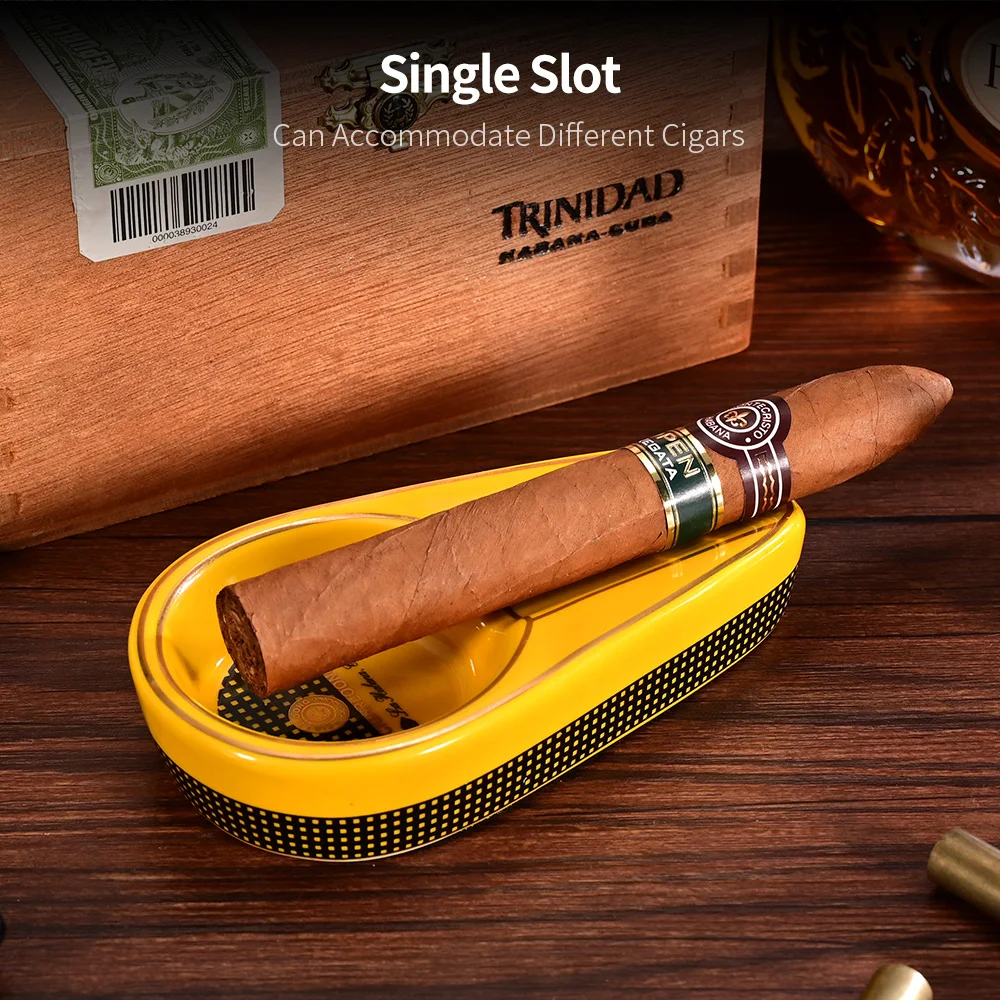 Гаджеты для сигар COHIBA керамическая пепельница одиночный держатель Круглый слот