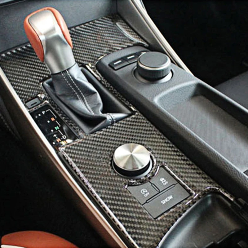 

Car Interior Flexible Decoration Strip For Lexus IS250 IS350 2013-2019 Car Interior Gear Shift Frame Trim Carbon fiber