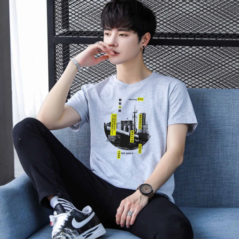 Мужская футболка David Michelangelo летняя с коротким рукавом и забавным принтом