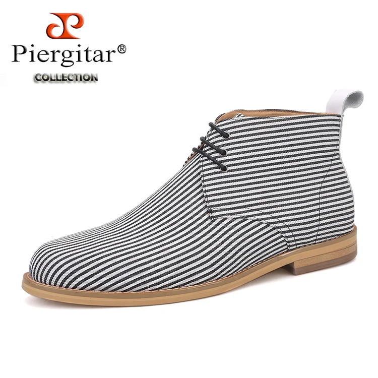 Piergitar/ г., серые цвета, британский стиль, Классические мужские ботинки chukka осенне-зимние стильные мужские Ботильоны мужские повседневные ботинки ручной работы - Цвет: Серый