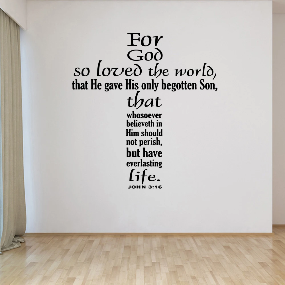 

Free shipping God quotes Family Wall Stickers Mural Art Home Decor Removable Wall Sticker Sticker Mural