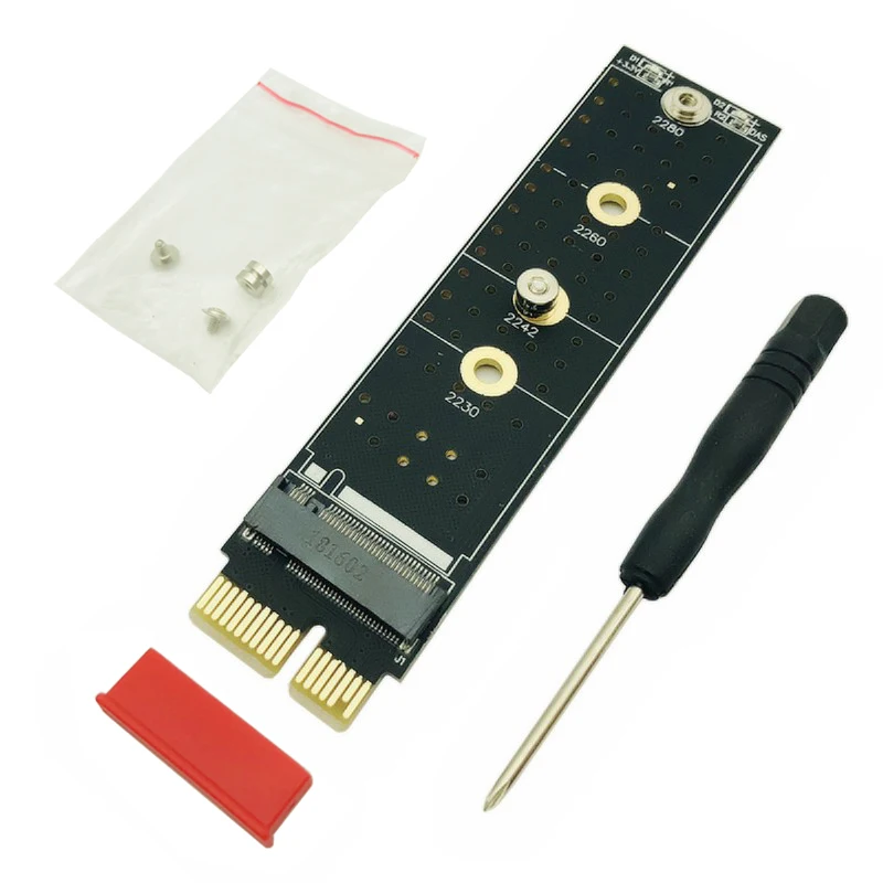 

Riser PCIE to M2 Adapter NVMe SSD M2 to PCI Express X1 Adapter PCIE Riser M Key Connector Supports 2230 2242 2260 2280 SSD Disk