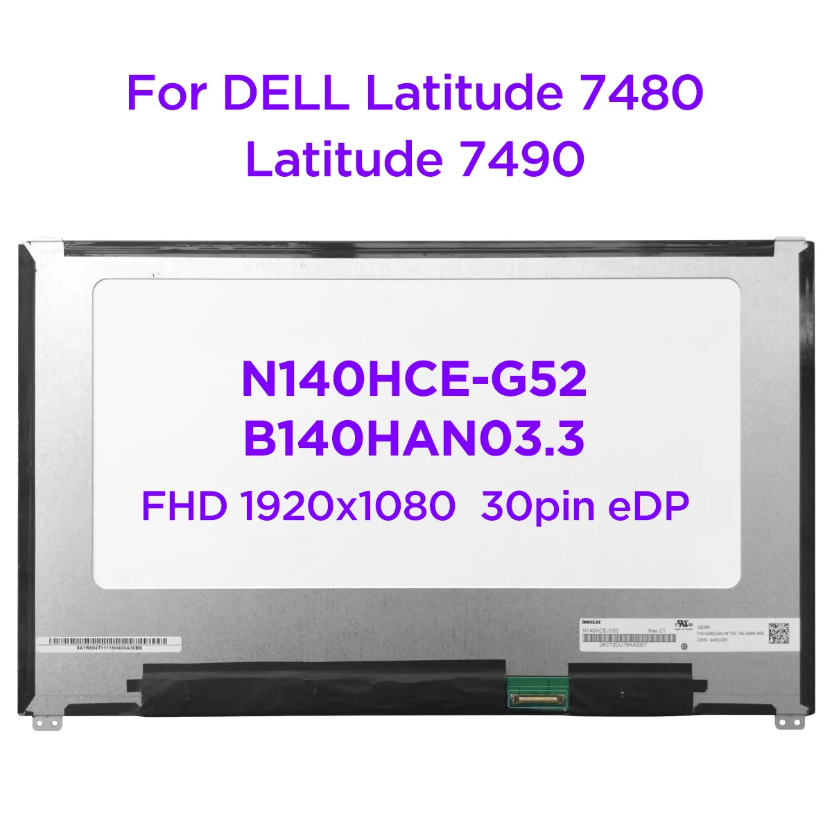 Оригинальный телефон модель B140HAN03.3 для ноутбука DELL Latitude 7480 7490 14 0 ЖК-экран не