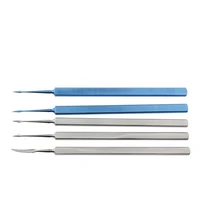 5 types medical foreign body puncture needle stainless steeltitanium ophthalmic corneal spatula eye beauty surgical tools 1pcs