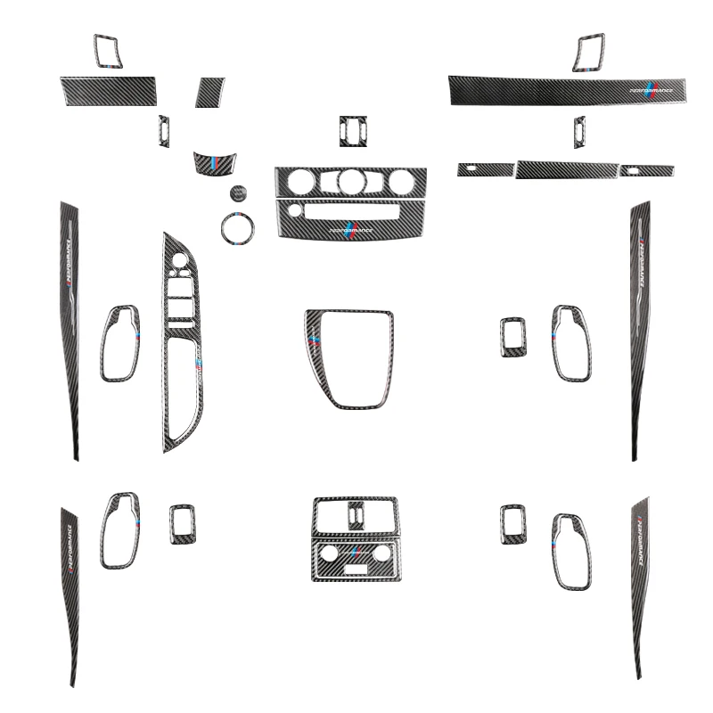 

BETTERHUMZ Carbon Fiber Interior Frame Trim For BMW E60 5 Series 2004-2010 Center Console CD Panel Decals Sticker Accessories