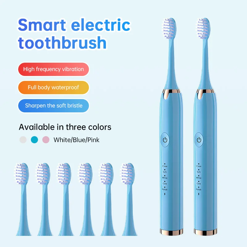 Ультразвуковая электрическая зубная щетка Tongwode 2 шт. водонепроницаемая Бытовая