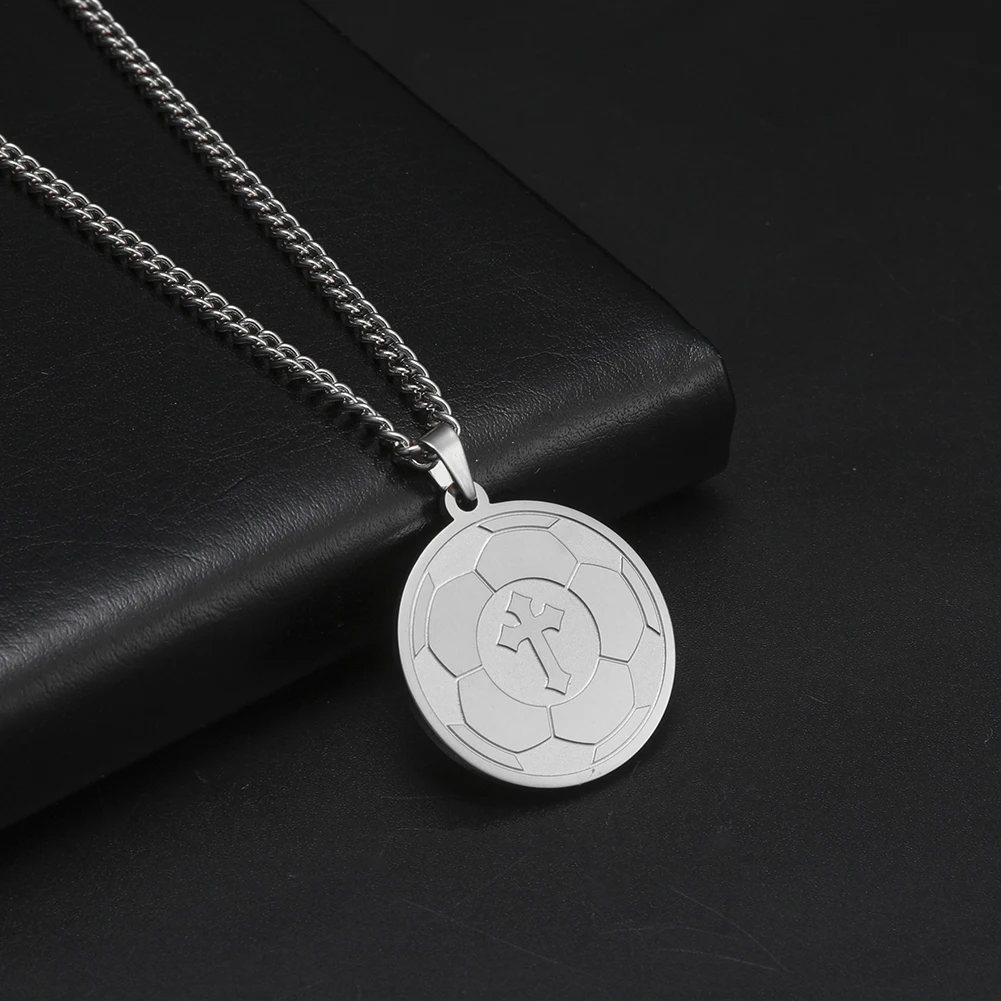 Fishhook Футбольные футбольные фанаты спортивный крест колье с кулоном религиозной