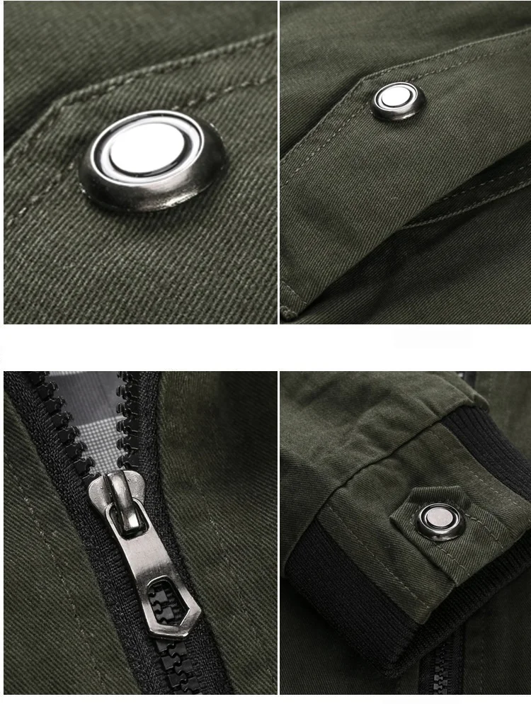 

2021 Spring and Autumn Men's Bomber Jacket Casual Plus Size Male Military Jacket New Free Shipping