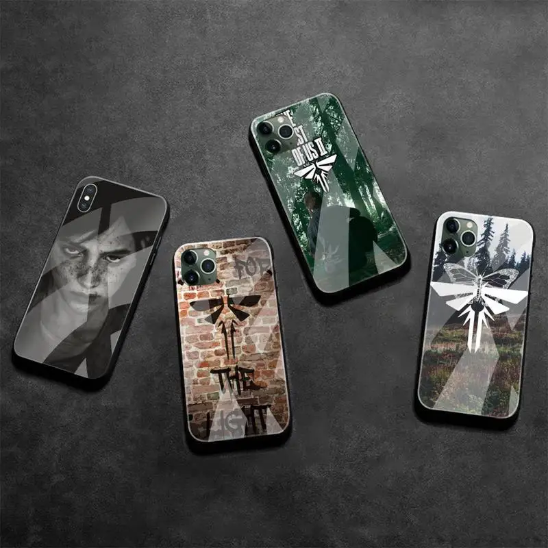 game the last of us phone case tempered glass for iphone 11 pro xr xs max 8 x 7 6s 6 plus se 2020 case free global shipping