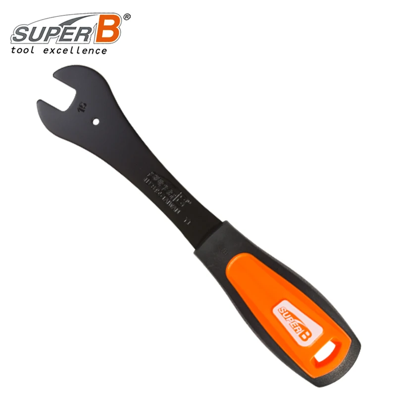 

Super B TB-8455 Bicycle Pedals Wrench Dual Density Molded Handle Designed For Riders For 15mm Pedal Bike Repair Tools