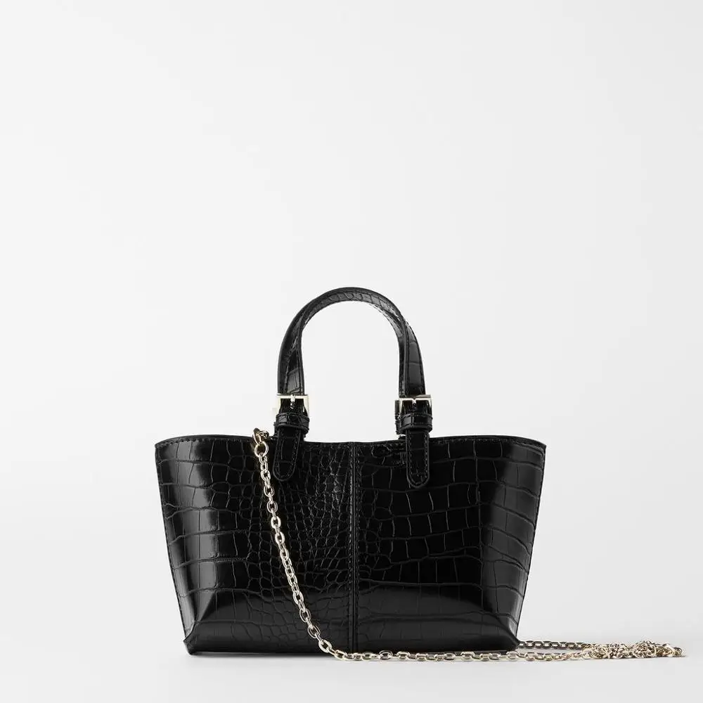 Новая женская сумка черная мини мессенджер с животным принтом|Сумки ручками| |