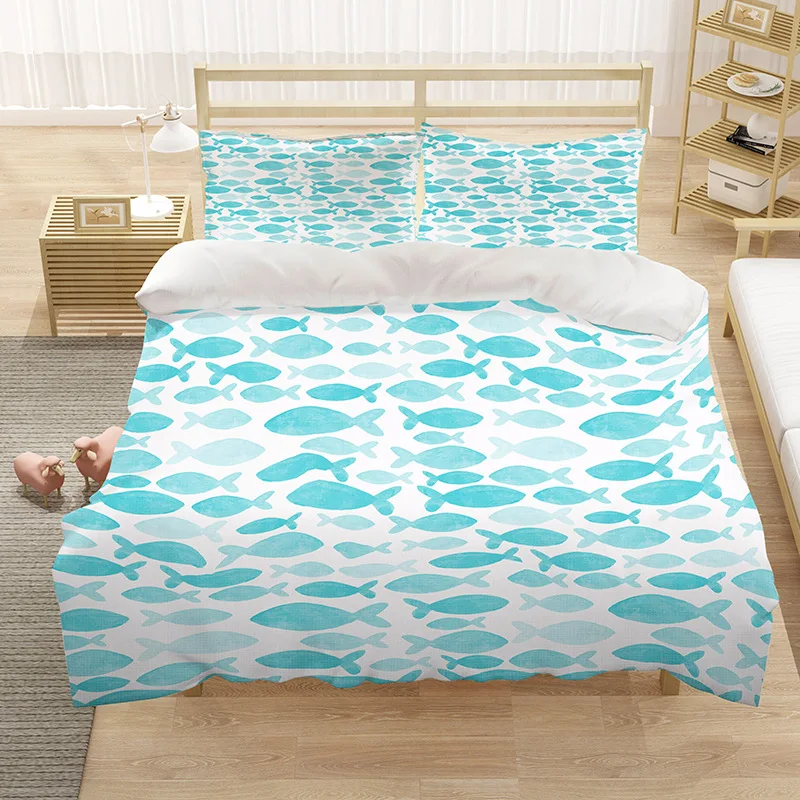 С принтом героини мультфильма 3 шт. Ocean вечерние тема Стёганое одеяло комплект в