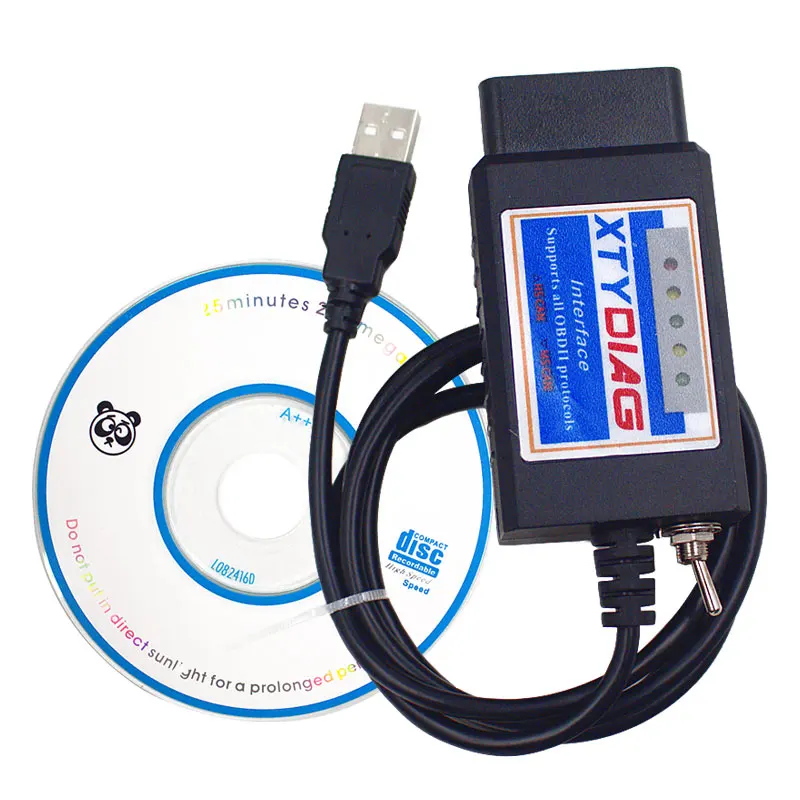 Диагностический сканер OBD2 с чипом PIC18F25K80 USB ELM327 V1.5 ELM 100% V1.5/327 переключатель CA/MS CAN