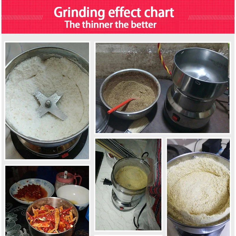 

220V Electric Coffee Beans Grinder Kitchen Grinding Milling Machine Cereals Nuts Beans Spices Milling Grinder Coffeeware Machine