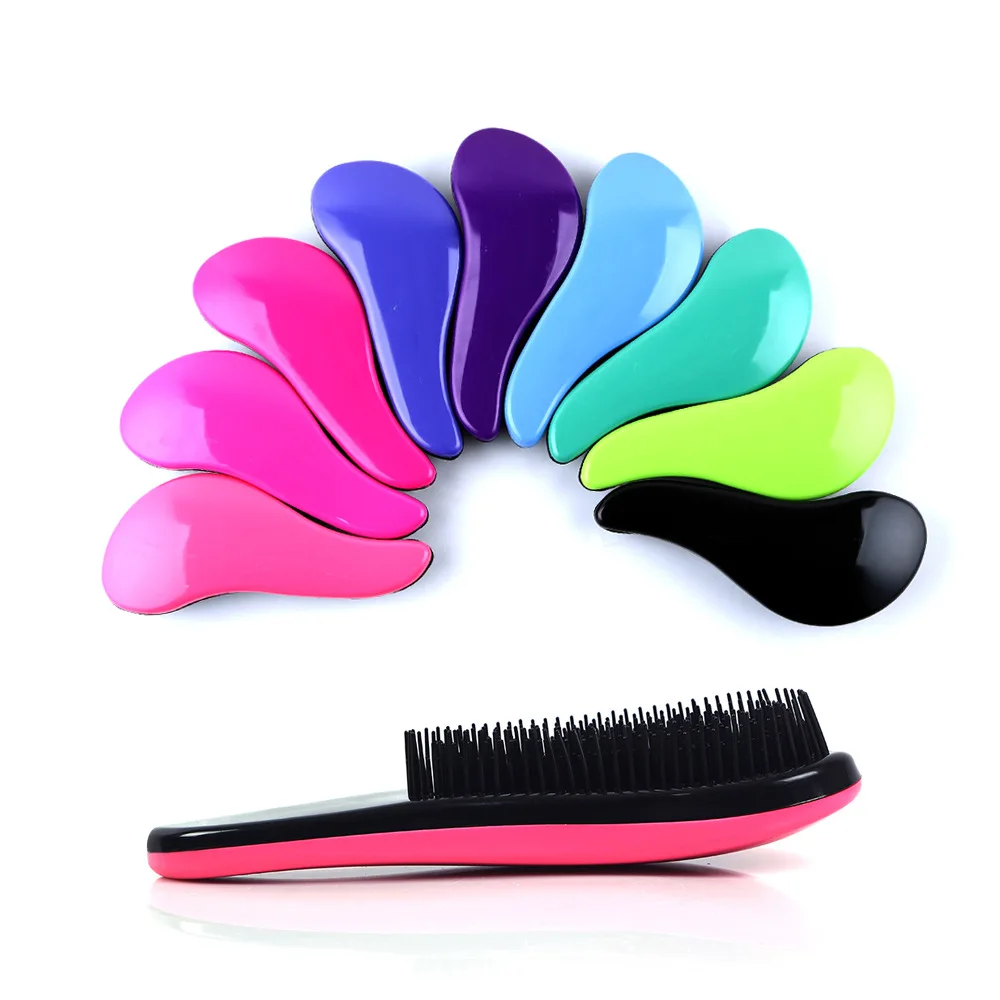 

1pc Detangling Hair Brush Handle 9 Bright Colors Magic Anti-Static Tangle Comb Shower Massage Comb Salon Hairdressing