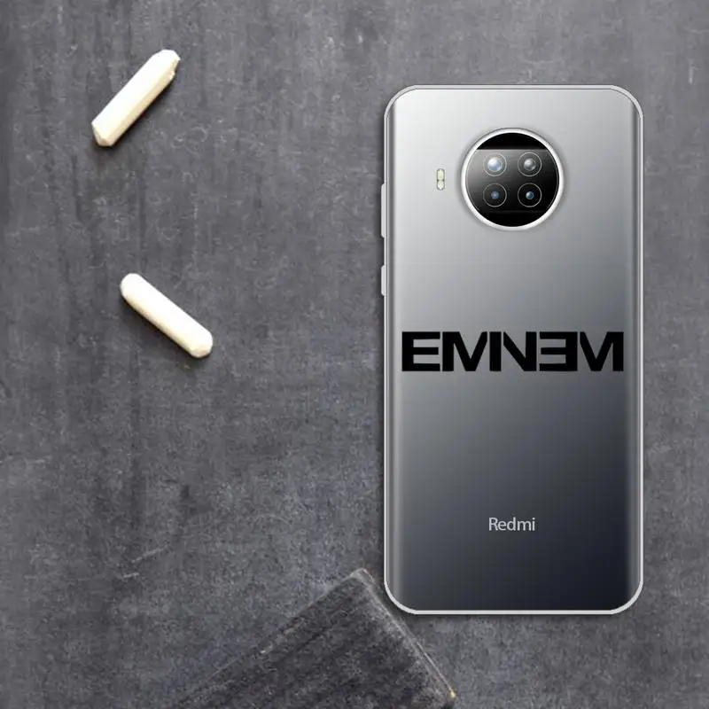 

Eminem singer Phone Case Transparent for Xiaomi Redmi note 10 t 8 9 pro lite 11