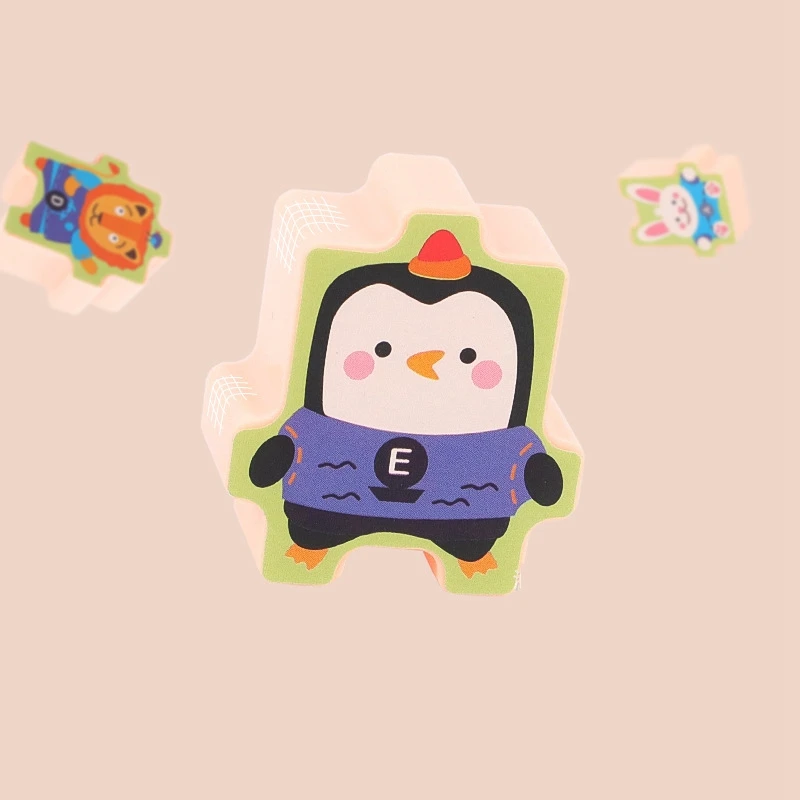 

Colored Stacking Balance Game for Kids Wooden Animals Tumble Tower Blocks for Building Blocks Educational Toy for Blocks