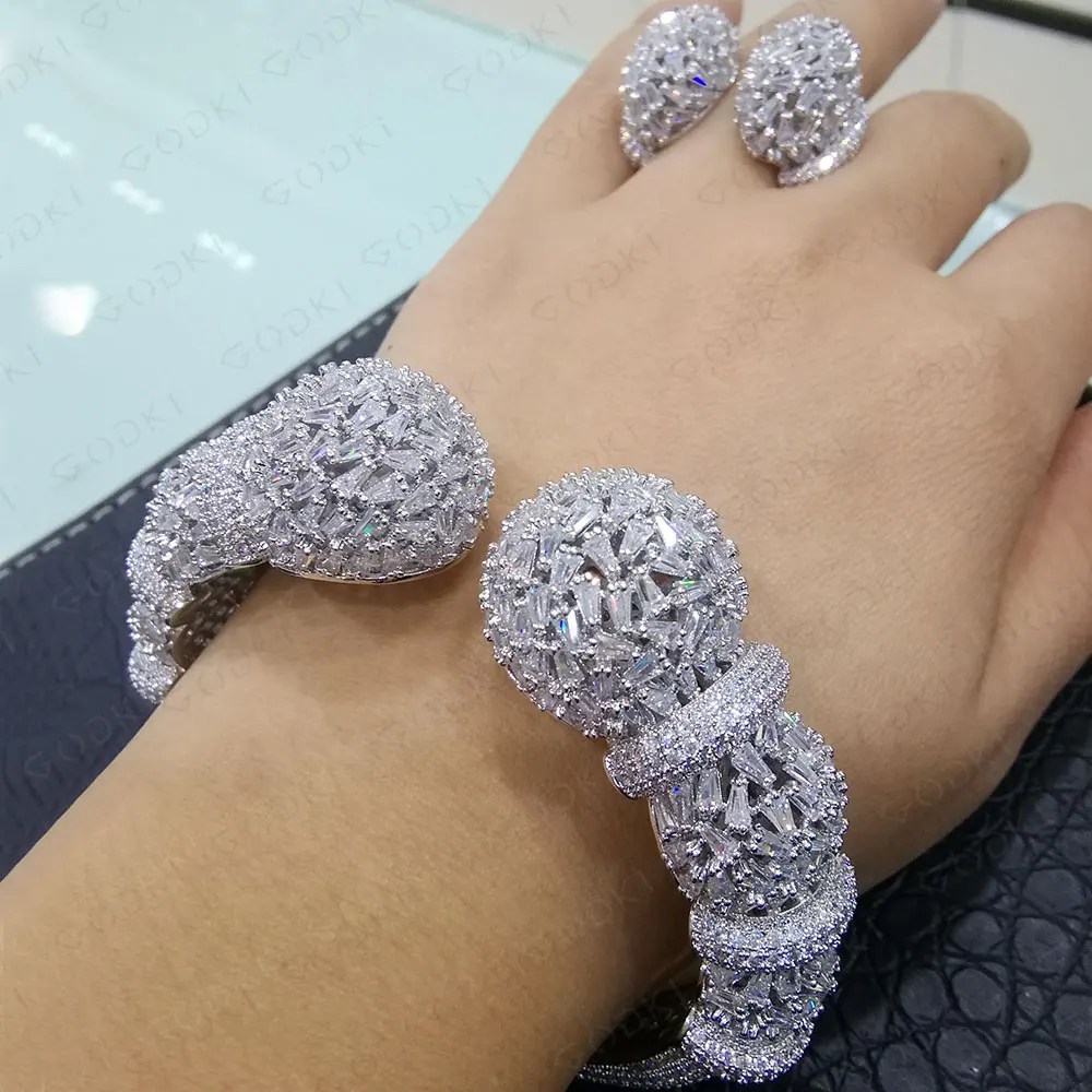 Набор украшений GODKI женский в стиле диско модный роскошный Штабелируемый