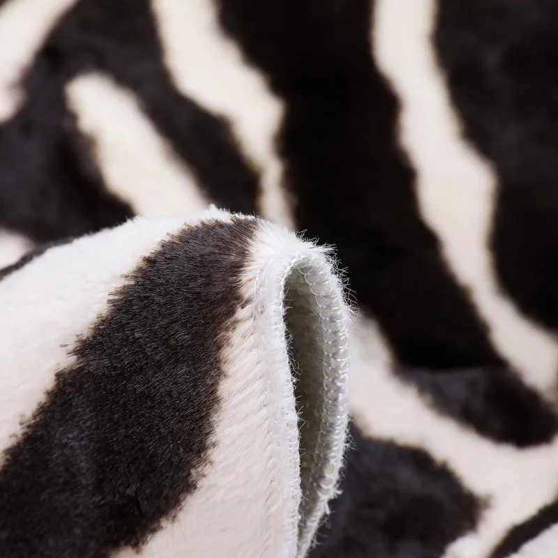 Креативные ковры с 3D принтом зебры/коровы для гостиной Противоскользящие