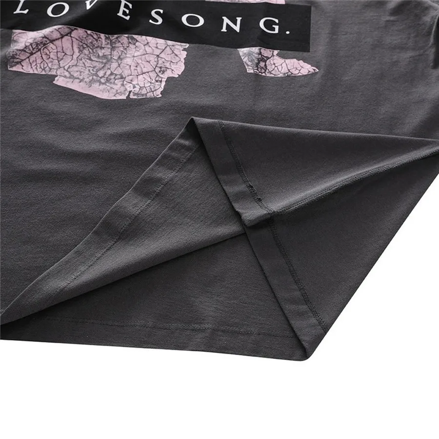 

Summer Style Love Song T-shirt Men Women 1:1 Best-Quality Heart print loose Oversize Tops Tee harajuku travis scott clothing
