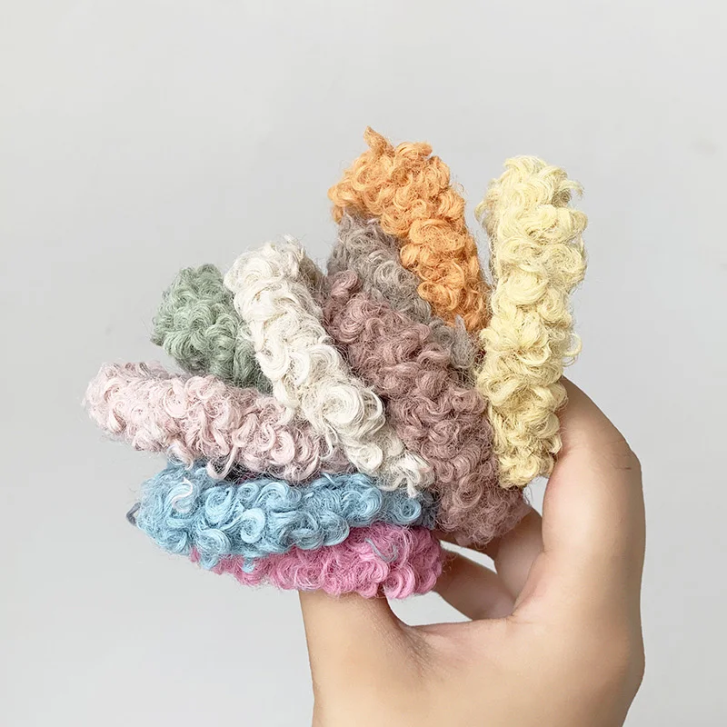 Высокоэластичная резинка для волос широкое кольцо утолщенная махровая кобура из