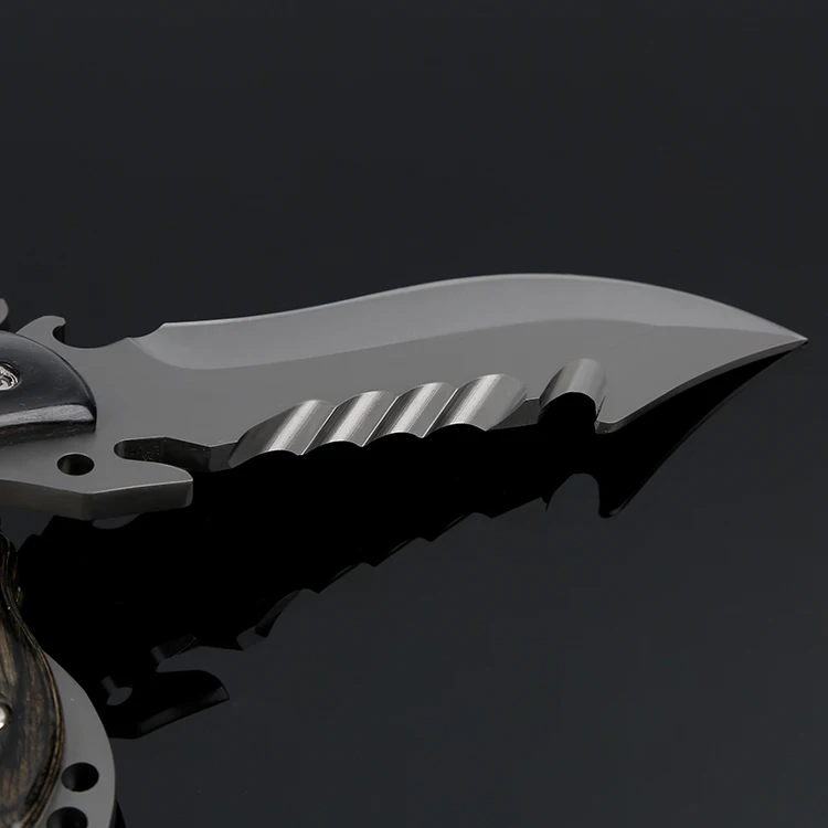 

Fixed Blade Hunting Knife with Sheath Outdoor Camping Survival Tactical Knife Wood Handle Straight Knives Self-defense EDC Tool