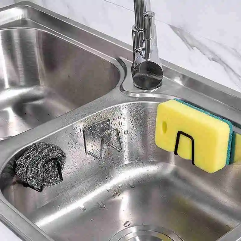 

Stainless Steel Sink Sponge Organizer Drain Rack For Kitchen Sink Storage Holder Dishcloth